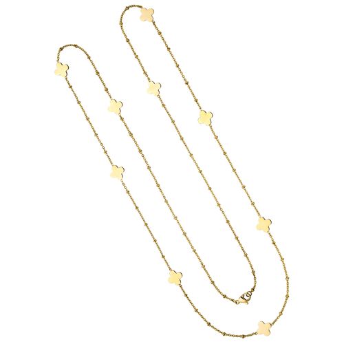 Kette ohne Anhänger JOBO, gold (goldfarben), Halsketten, Damen, Edelstahl, L: 90cm, Edelstahl gold-farben 90 cm