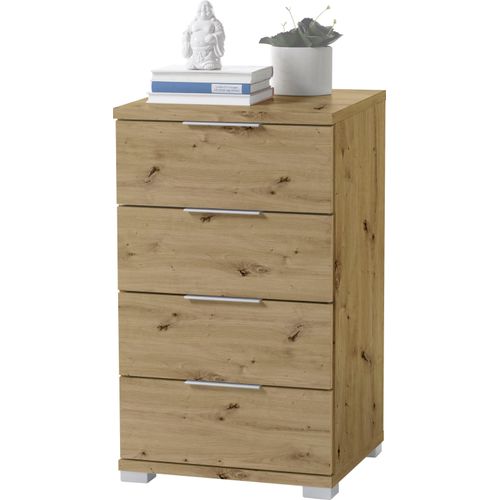 Nachtkommode SCHLAFKONTOR, braun (artisan eiche), B:46cm H:79cm T:42cm, Holzwerkstoff, Sideboards, mit 4 Schubkästen
