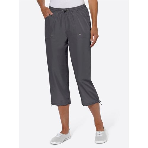 7/8-Hose CLASSIC BASICS Gr. 20, Kurzgrößen, grau (anthrazit) Damen Hosen