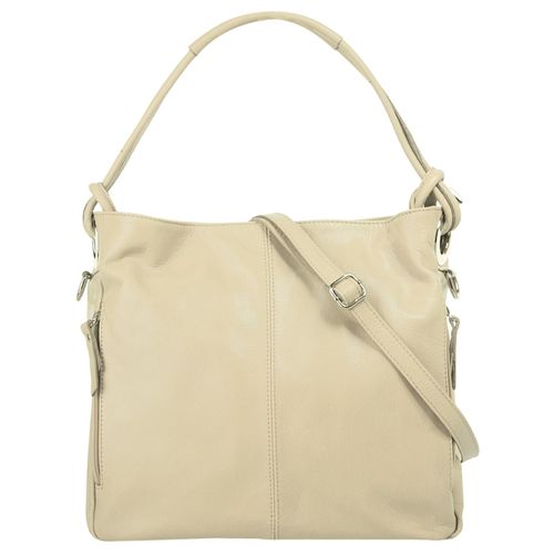 Shopper SAMANTHA LOOK Gr. B/H/T: 31cm x 25cm x 10cm onesize, beige Damen Taschen echt Leder, Made in Italy