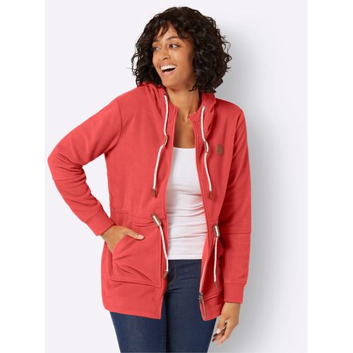 Fleecejacke CASUAL LOOKS Gr. 50, rot (grapefruit) Damen Jacken