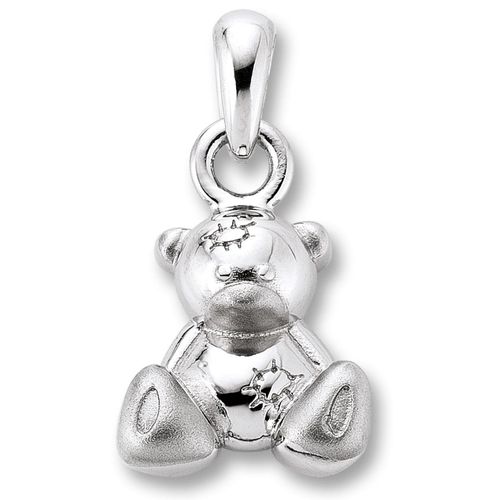 Kette mit Anhänger ONE ELEMENT "Teddybär aus 925 Silber" Halsketten Gr. Silber 925 (Sterlingsilber), silberfarben (silber) Damen Schmuckset - Set mit verstellbarer Halskette