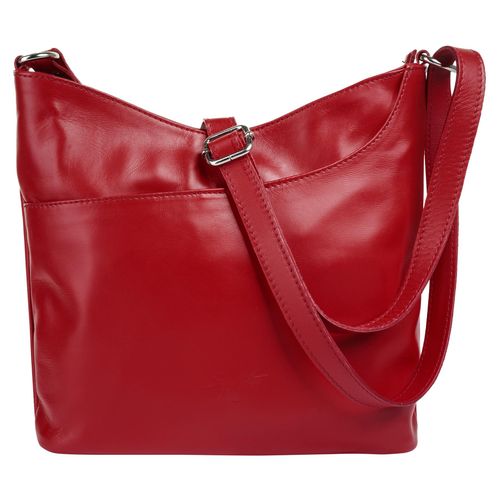 Umhängetasche SAMANTHA LOOK Gr. B/H/T: 25cm x 20cm x 5cm onesize, rot Damen Taschen echt Leder, Made in Italy