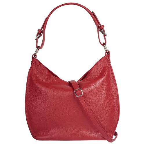 Shopper SAMANTHA LOOK Gr. B/H/T: 36cm x 30cm x 10cm onesize, rot Damen Taschen echt Leder, Made in Italy