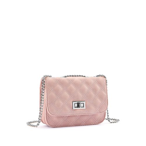 Umhängetasche LASCANA Gr. B/H/T: 19cm x 14cm x 5cm, rosa (rosé) Damen Taschen Minibag, Handtasche, Henkeltasche mit Kettenhenkel VEGAN