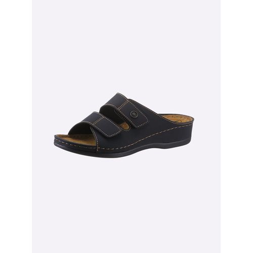 Pantolette FRANKEN-SCHUHE, Damen, Gr. 42, schwarz, Lederimitat, Schuhe