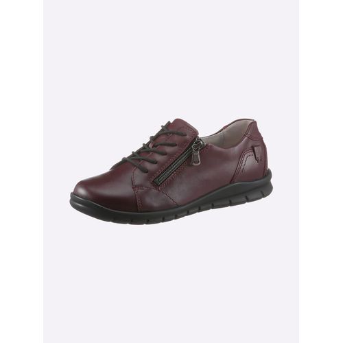 Schnürschuh WALDLÄUFER, Damen, Gr. 7,5, rot (bordeaux), Glattleder, sportlich, Schuhe