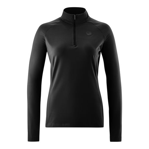 Radtrikot GONSO "Essential Jersey Longsleeve W" Gr. 34, schwarz Damen Trikots Fahrradtrikot langarm, Midlayer Trikot