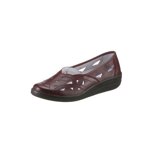 Slipper ACO, Damen, Gr. 39, rot (bordeaux), Glattleder, klassisch, Schuhe