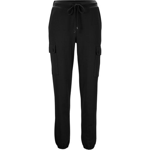 Jogger Pants HEINE, Damen, Gr. 40, Normalgrößen, schwarz, 70% Baumwolle, 25% Polyester, 5% Elasthan, unifarben, lang, Hosen