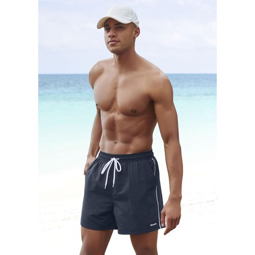 Badeshorts BENCH., Herren, Gr. XXL (58/60), N-Gr, blau (marine), Microfaser, Polyester, Microfaser, kontrastfarbene Details, Badehosen, in modischen Pastellfarben