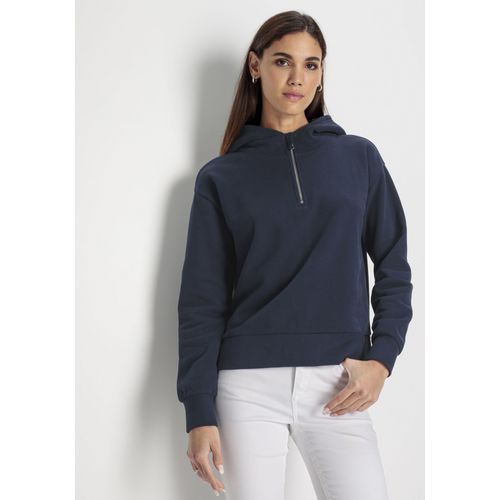 Sweatshirt HECHTER PARIS Gr. 32/34, blau (navy) Damen Sweatshirts mit Backprint - NEUE KOLLEKTION