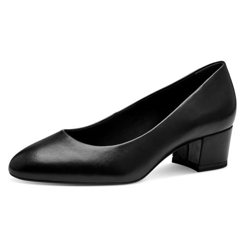 Pumps TAMARIS, Damen, Gr. 39, schwarz, Glattleder, unifarben, klassisch, Schuhe, Blockabsatz, Businesschuh, Schlupfschuh mit TOUCH-IT-Ausstattung