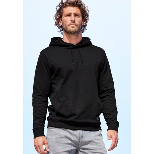 Hoodie JOHN DEVIN, Herren, Gr. XXL (60/62), schwarz, angeraute Sweatware, Obermaterial: 60% Baumwolle, 40% Polyester, unifarben, casual, regular fit normal, Rundhals, Langarm angesetztes Bündchen, Sweatshirts, Langarm, Sweatshirt mit Rundhals und Kapuze, Baumwollmischung