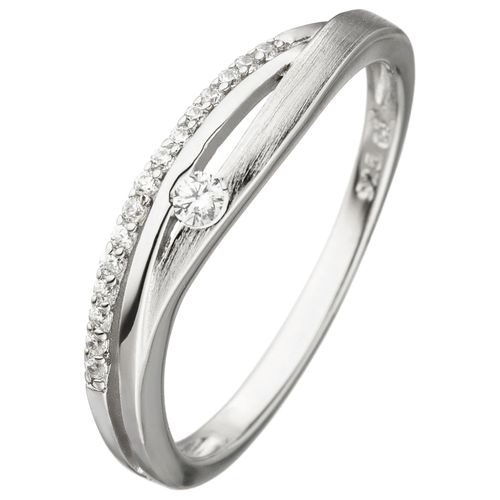 Silberring JOBO Gr. 60, silber (silber 925), Fingerringe, Damen, 60, Silber 925 (Sterlingsilber), 925 Silber mit Zirkonia