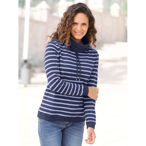 Sweatshirt CASUAL LOOKS Gr. 36, blau (marine, taubenblau) Damen Sweatshirts