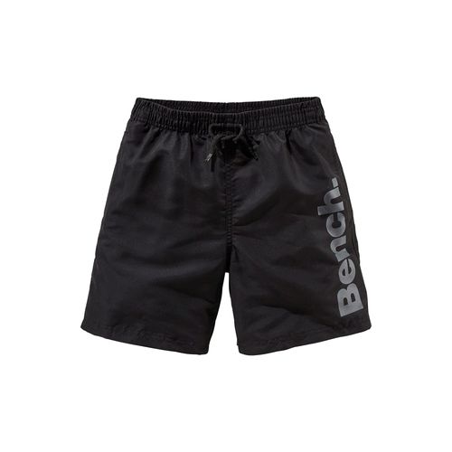 Badeshorts BENCH., Kinder, Gr. 146/152, N-Gr, schwarz, Microfaser, Polyester, unifarben, Badehosen, mit trendigem Logoschriftzug
