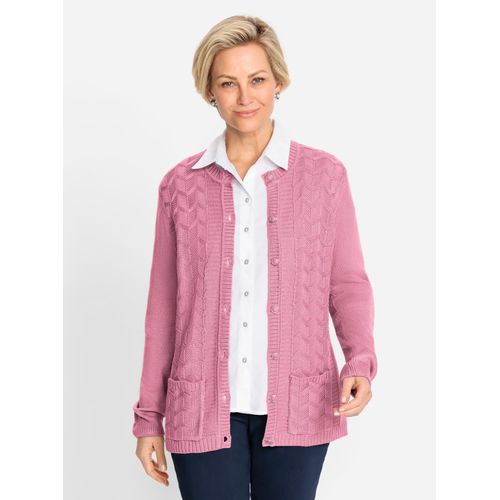 Strickjacke CLASSIC, Damen, Gr. 52, rosa (altrosa), 100% Polyacryl, unifarben, Langarm, Strickjacken