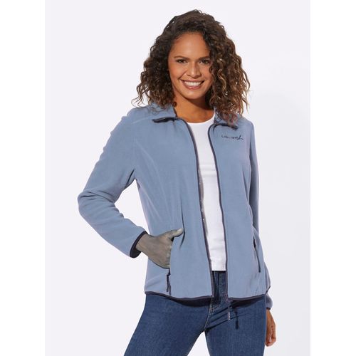 Fleecejacke CASUAL LOOKS Gr. 36, blau (bleu) Damen Jacken