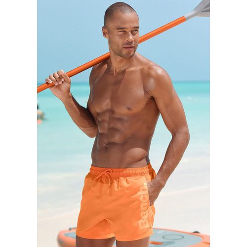 Badeshorts BENCH. Gr. S (46/48), N-Gr, orange Herren Badehosen mit seitlichem Logoschriftzug