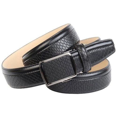 Ledergürtel ANTHONI CROWN, Damen, Gr. 95, schwarz, Leder, leicht glänzend, unifarben, gepflegt, geprägtes Muster, klassisch,elegant, Gürtel