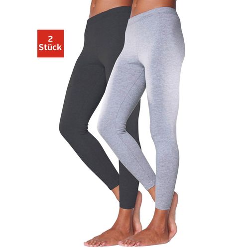 Leggings VIVANCE ACTIVE Gr. 36/38, N-Gr, grau (hellgrau, schwarz) Damen Hosen mit Gummibund, Loungewear