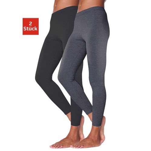 Leggings VIVANCE ACTIVE Gr. 52/54, N-Gr, schwarz (anthrazit, meliert, schwarz) Damen Hosen mit Gummibund, Loungewear