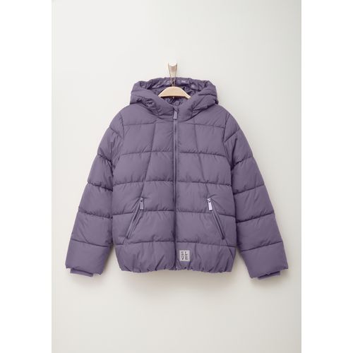 Steppjacke S.OLIVER JUNIOR Gr. XL (170/176), lila Mädchen Jacken mit Kapuze