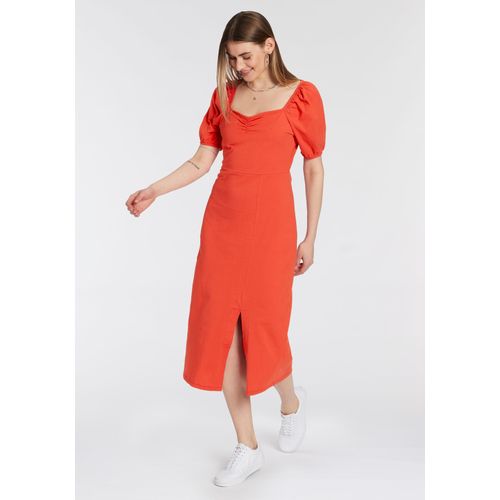 Midikleid AJC Gr. 32, N-Gr, rot Damen Kleider mit Puffärmeln