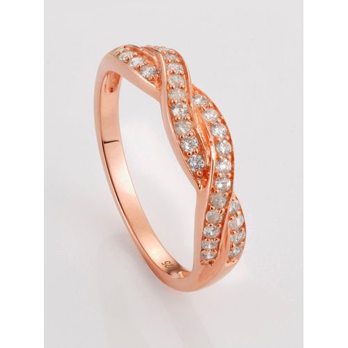 Fingerring LADY Gr. 20, rosa (silber rosé vergoldet 925), Fingerringe, Damen, 20, Metall-Roségold 585, Metall, Rosu00e9gold 585