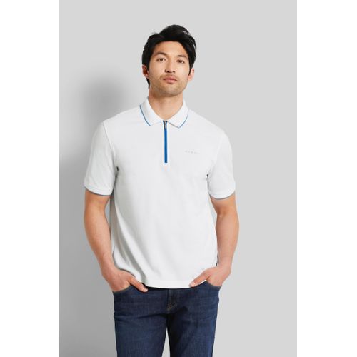 Poloshirt BUGATTI Gr. XL, weiß Herren Shirts mit Reißverschluss