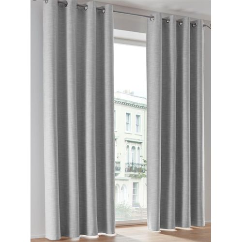 Vorhang HEINE HOME Gardinen Gr. 225cm, Ösen, Ösen, 135cm, grau