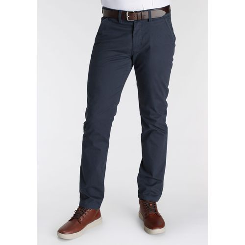 Chinohose DELMAO, Herren, Gr. 31, Länge 32, blau (marine), Obermaterial: 98% Baumwolle, 2% Elasthan, unifarben, casual, normal lang, Hosen, mit Details - NEUE MARKE