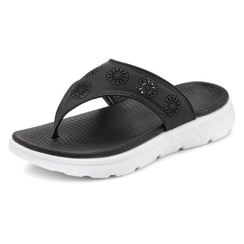 Zehentrenner VIVANCE, Damen, Gr. 38, schwarz, Obermaterial: 100% Lederimitat. Futter: 100% Lederimitat. Decksohle: 100% Synthetik. Laufsohle: 100% Synthetik, unifarben, Strukturmuster, casual, Schuhe Zehentrenner Dianette, Pantolette mit Cut-Out-Muster VEGAN