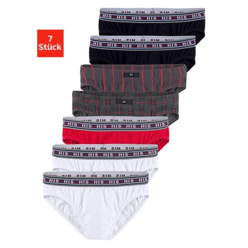Slip H.I.S, Herren, Gr. XL, rot, Jersey, Obermaterial: 95% Baumwolle, 5% Elasthan, gestreift, körpernah, Unterhosen, aus Baumwoll-Stretch