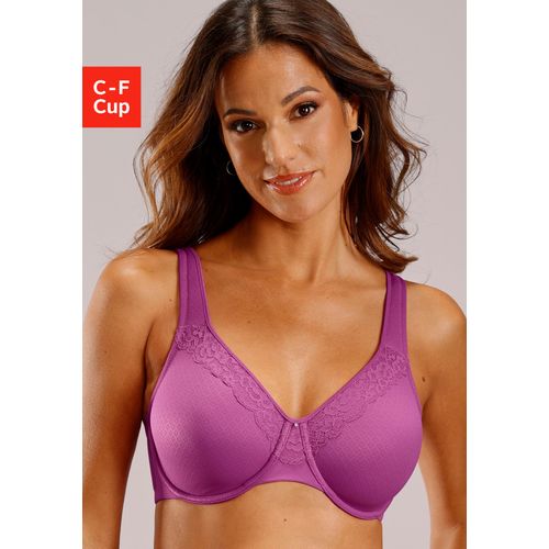 Minimizer-BH NUANCE, Damen, Gr. 100, Cup F, lila (violett), Netz, Spitze, Obermaterial: 85% Polyamid, 15% Elasthan, klassisch, BHs, mit Spitzenborte