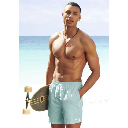 Badeshorts BENCH., Herren, Gr. L (52), N-Gr, grün (mint), Microfaser, Polyester, Microfaser, kontrastfarbene Details, Badehosen, in modischen Pastellfarben