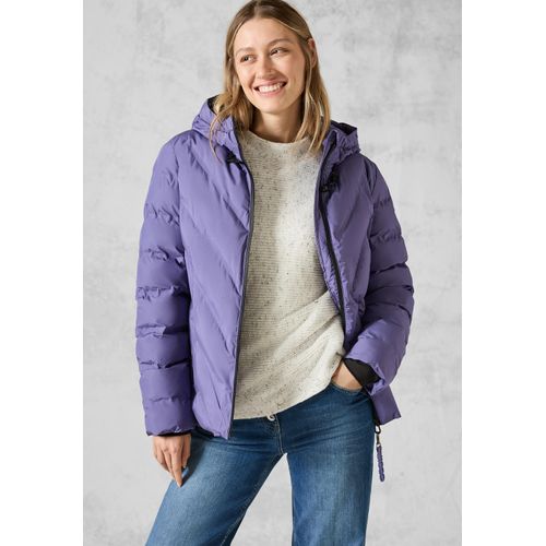 Steppjacke CECIL, Damen, Gr. XXL (46), lila (stormy violet), Stoff, Obermaterial, Füllung und Futter: 100% Polyester, unifarben, casual, normal normal, ohne Ausschnitt, Langarm Bündchen, Jacken, mit moderner Steppung