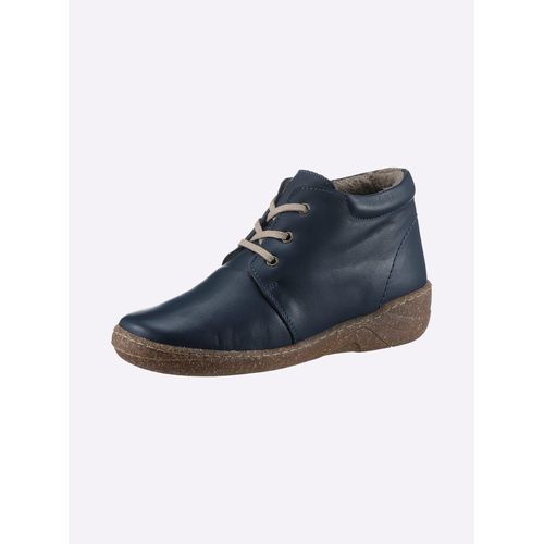 Stiefelette CASUAL LOOKS, Damen, Gr. 39, blau (jeansblau), Glattleder, sportlich, Schuhe