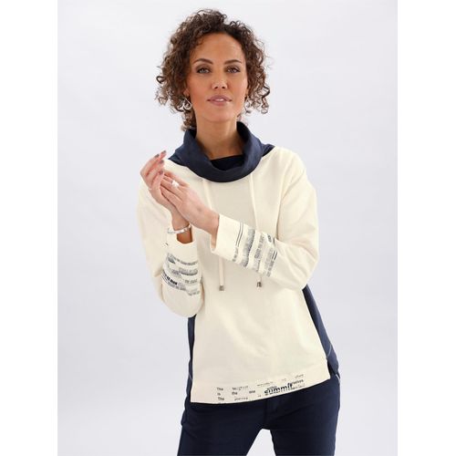 Sweatshirt AMBRIA Gr. 50, bunt (champagner, marine) Damen Sweatshirts