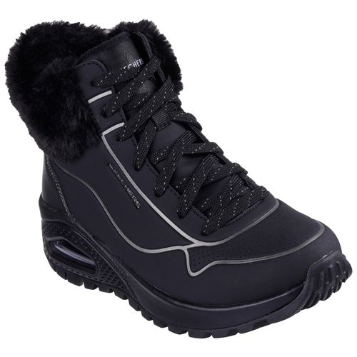 Keilsneaker SKECHERS "UNO RUGGED" Gr. 35, schwarz Damen Schuhe Sneaker, Keilsneaker, Winterboots mit hochwertiger Dämpfung