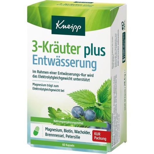 Kneipp Gesundheit Nahrungsergänzungsmittel 3-Kräuter Entwässerung plus