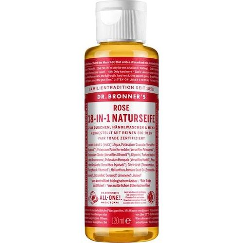 Dr. Bronner's Pflege Flüssigseifen Rose 18-in-1 Naturseife