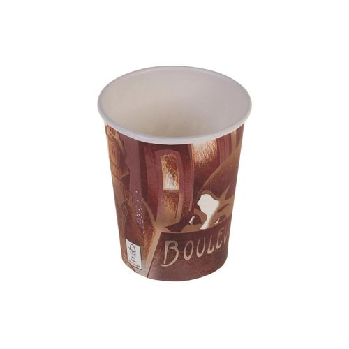 Coffee-to-go-Becher »Büromaterial Boulevard 200 ml, 1000 Stück, Braun«, (1000 tlg.), Material: Polyethylen (PE), Karton