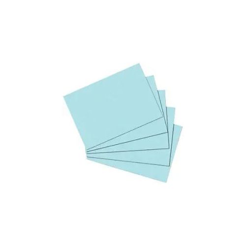 herlitz Karteikarten DIN A5 Blanko 100 Karten Blau 21 x 14,8 cm 100 Stück