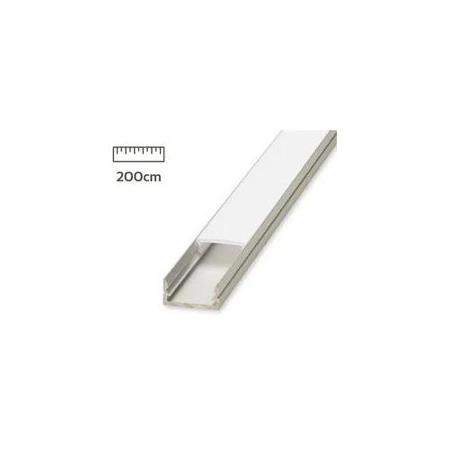 LED Aufbau U-Profil eloxiert 14 x 7mm opal - Länge: 200cm