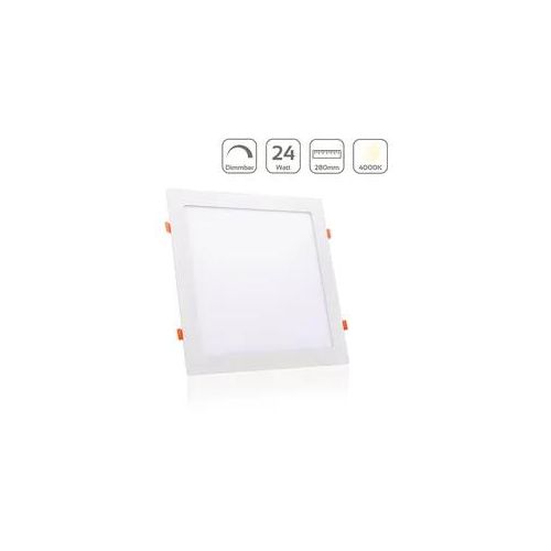 LED Panel Einbaustrahler eckig weiss dimmbar - Lichtfarbe: Neutralweiß 4000K - A...