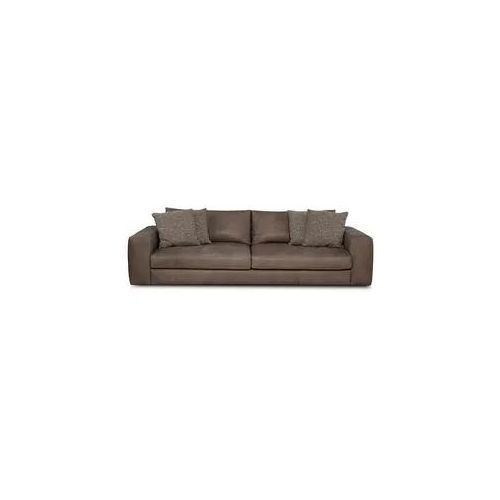 Big-Sofa DESIGNWERK "Parma, anspruchsvolles Design und toller Sitzkomfort" Sofas Gr. B/H/T: 294cm x 87cm x 122cm, Semi-Anilin-Leder, braun