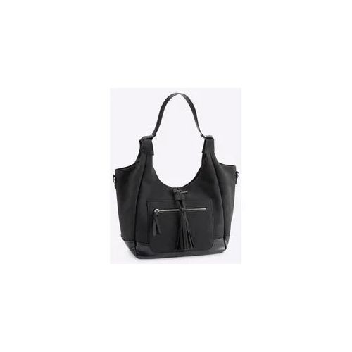 Handtasche HEINE Gr. B/H/T: 31cm x 29cm x 14cm, schwarz Damen Taschen