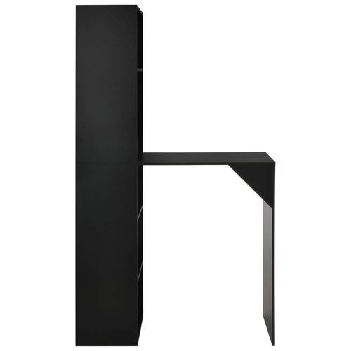 vidaXL Bartisch mit Schrank Schwarz 115x59x200 cm